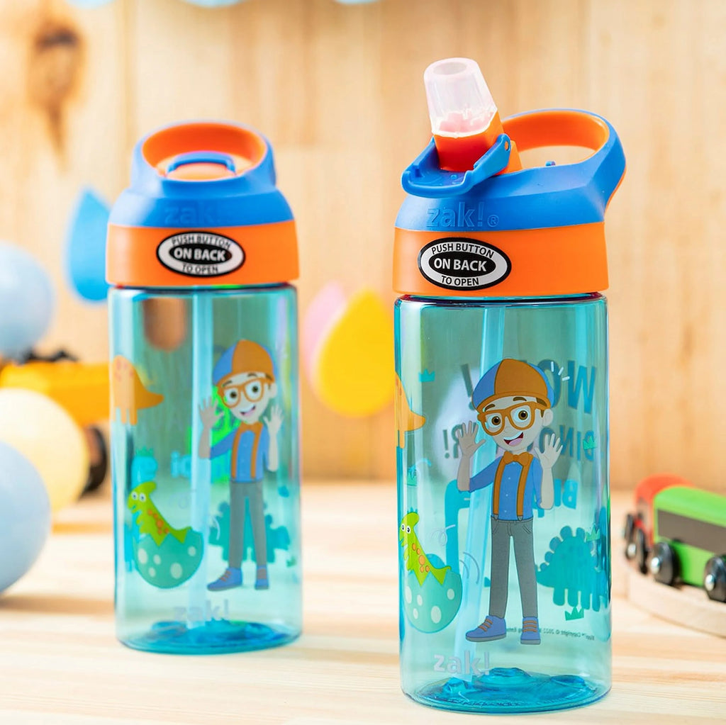 17.5 oz Kids Water Bottle with Spout Cover and Carrying Loop, Durable Plastic, Pack of 2 L171562
