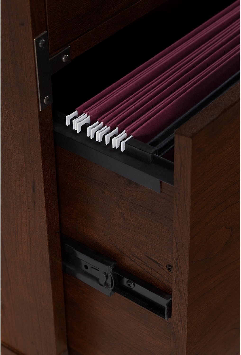 2 Drawer Mobile File Cabinet, Coastal Cherry D957909