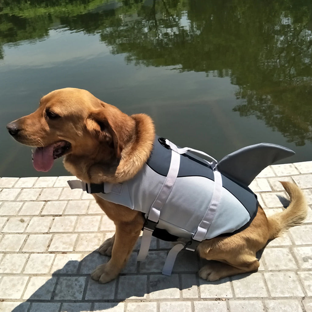 Dog Pet Shark Swimsuit Vest Pet Safety Wear Dog Swimsuit Preserver For Water Safety Device At The Pool, Beach, Boating E199