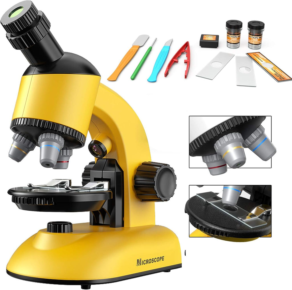40X-1200X LED Microscope Kit with Slides X8210
