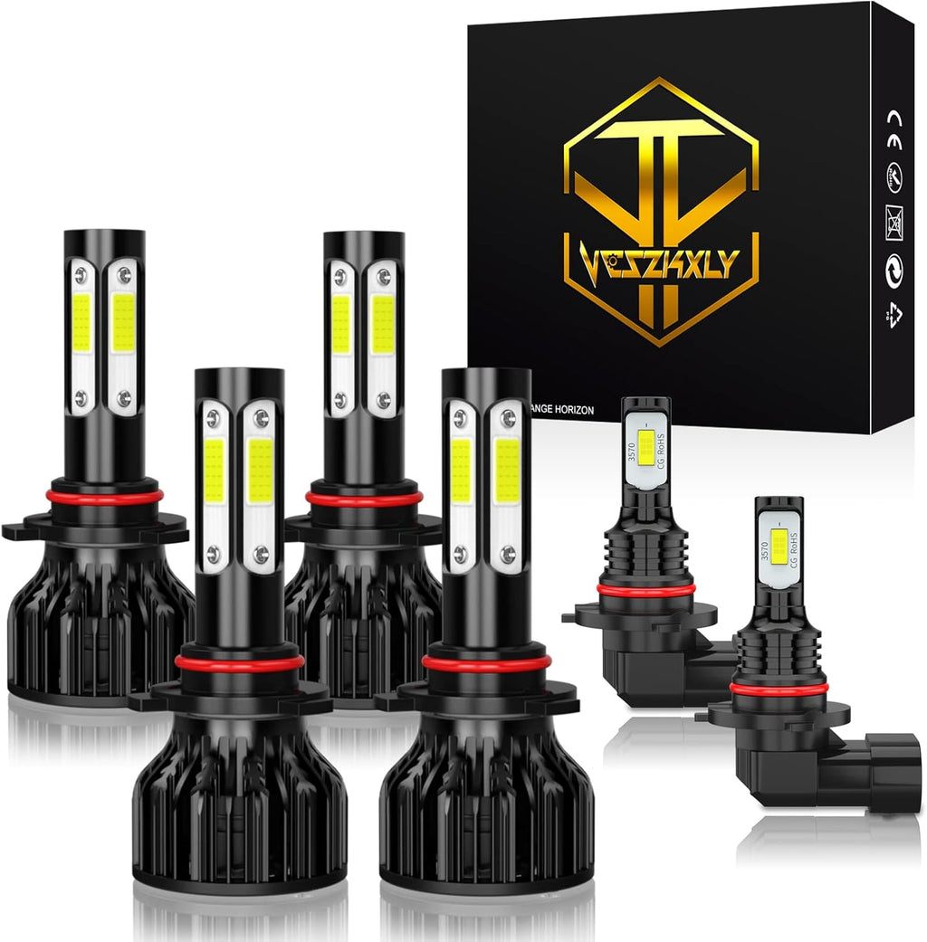 LED Headlight Bulbs Pack of 6 6500K T632405