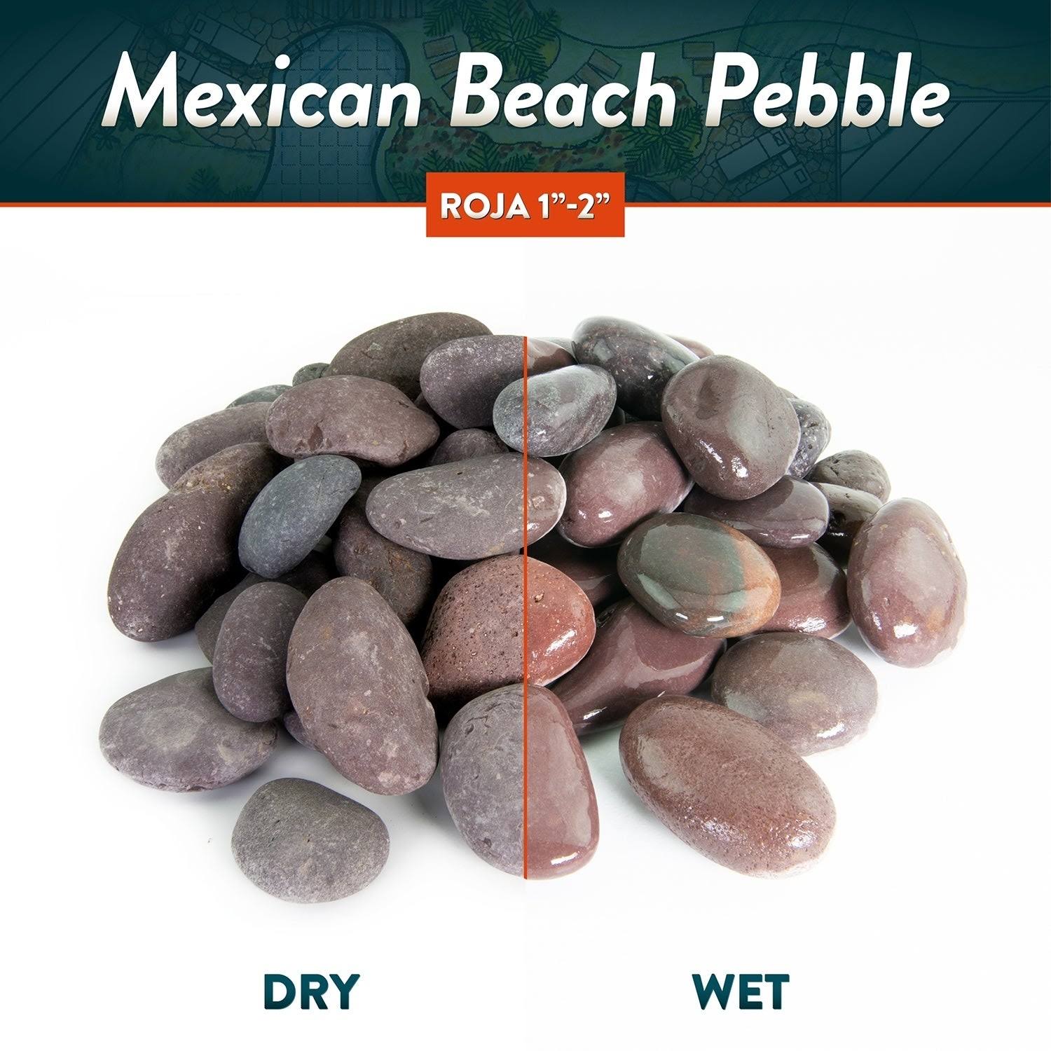 Mexican Beach Pebbles 40 lbs Smooth Round Stones R99051