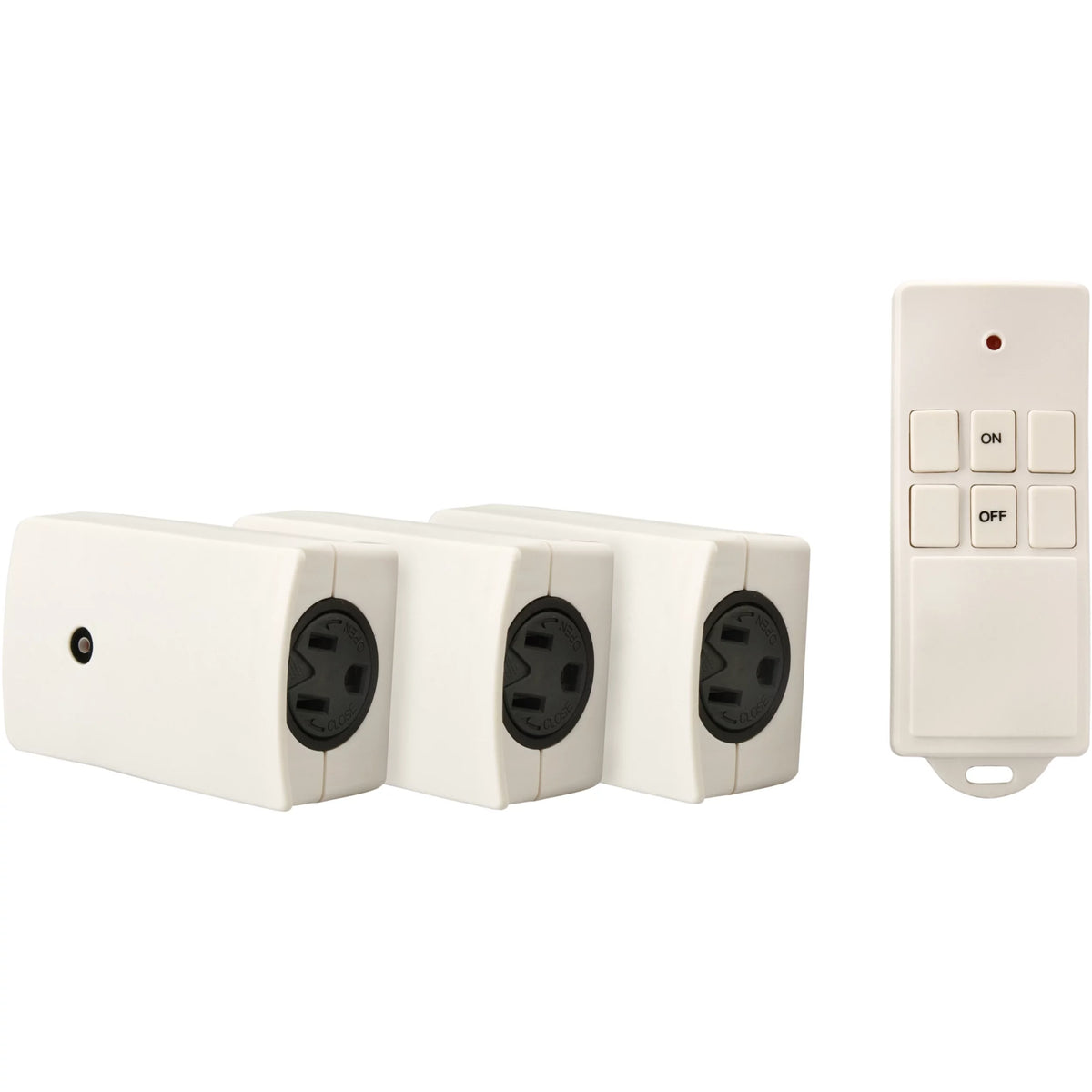 White 3-Pack Wireless Remote Control with 3 Outlets J241384