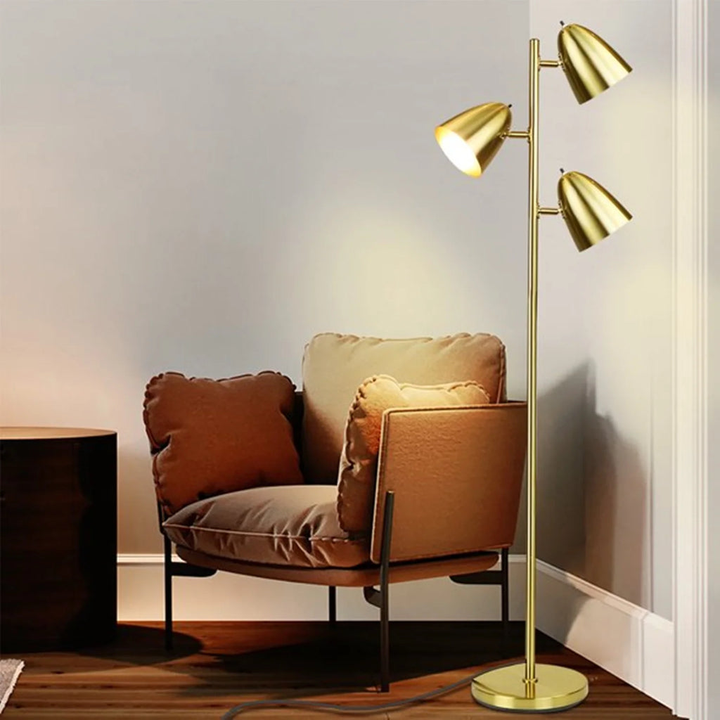 3 LED Bulb Tree Floor Lamp with 360° Adjustable Rotating Shades K62714