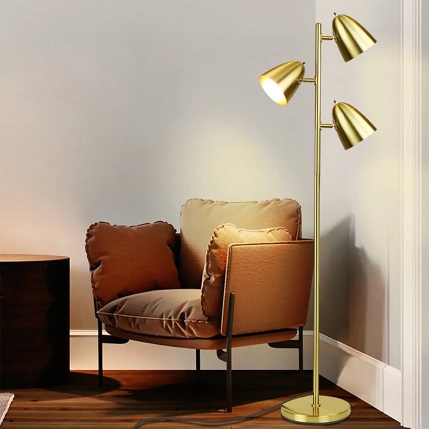 3 LED Bulb Tree Floor Lamp with 360° Adjustable Rotating Shades K62714