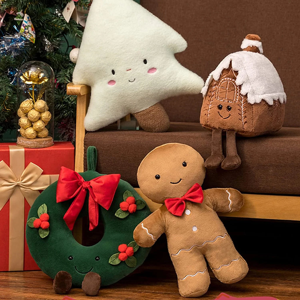 Kawaii Ginger Bread Plush Toy Stuffed Cookie House Shape Cushion Pillow P11761