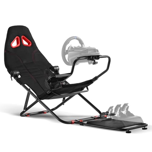 Foldable Racing Simulator Cockpit (Black) E838