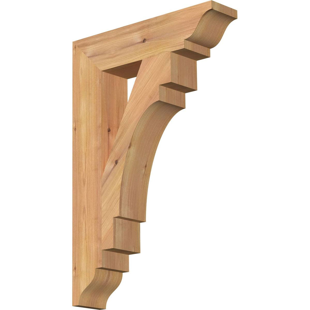 3 1/2x22W x 16x22D x 24x22H Merced Traditional Smooth Bracket, Western Red Cedar N15100