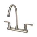 Brushed Nickel Double Handle Kitchen Faucet A3997