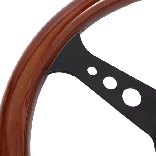 14" Wood Grain Steering Wheel with Horn Button 6 bolts V358751
