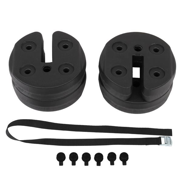 4pcs Tent Shade Canopy Water Fillable Weight Plates Black B92567