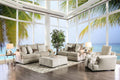 Beige Fabric Living Room Set 3pcs J571366