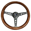 14" Wood Grain Steering Wheel with Horn Button 6 bolts V358751
