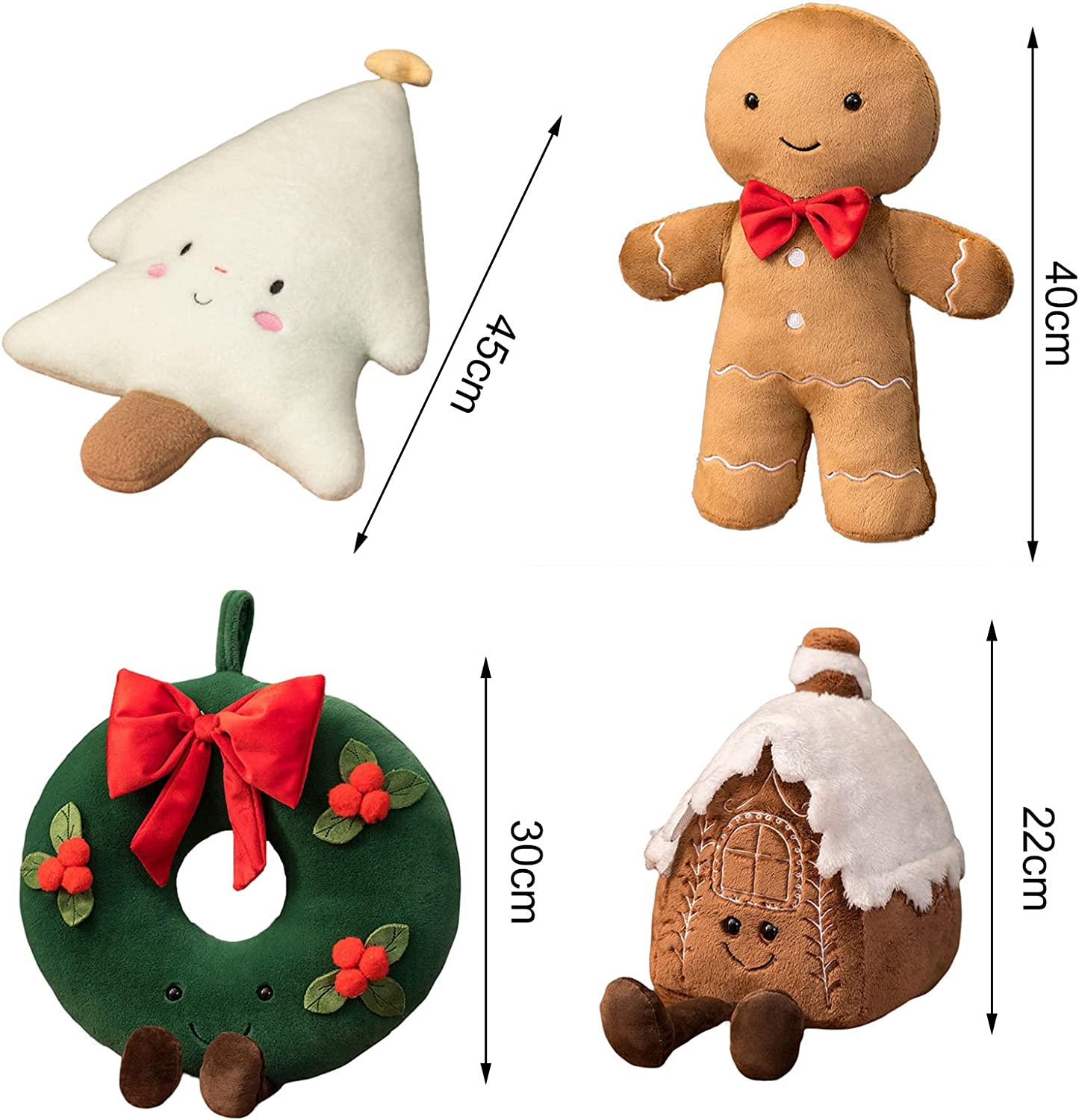 Kawaii Ginger Bread Plush Toy Stuffed Cookie House Shape Cushion Pillow P11761
