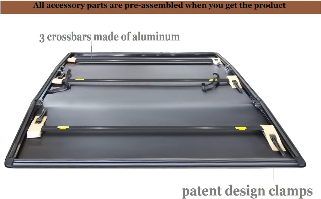 Soft Tri-Fold Truck Tonneau Cover for 5ft Bed T828