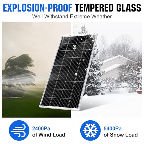 100 Watt 12 Volt Monocrystalline Rigid Solar Panel R53016