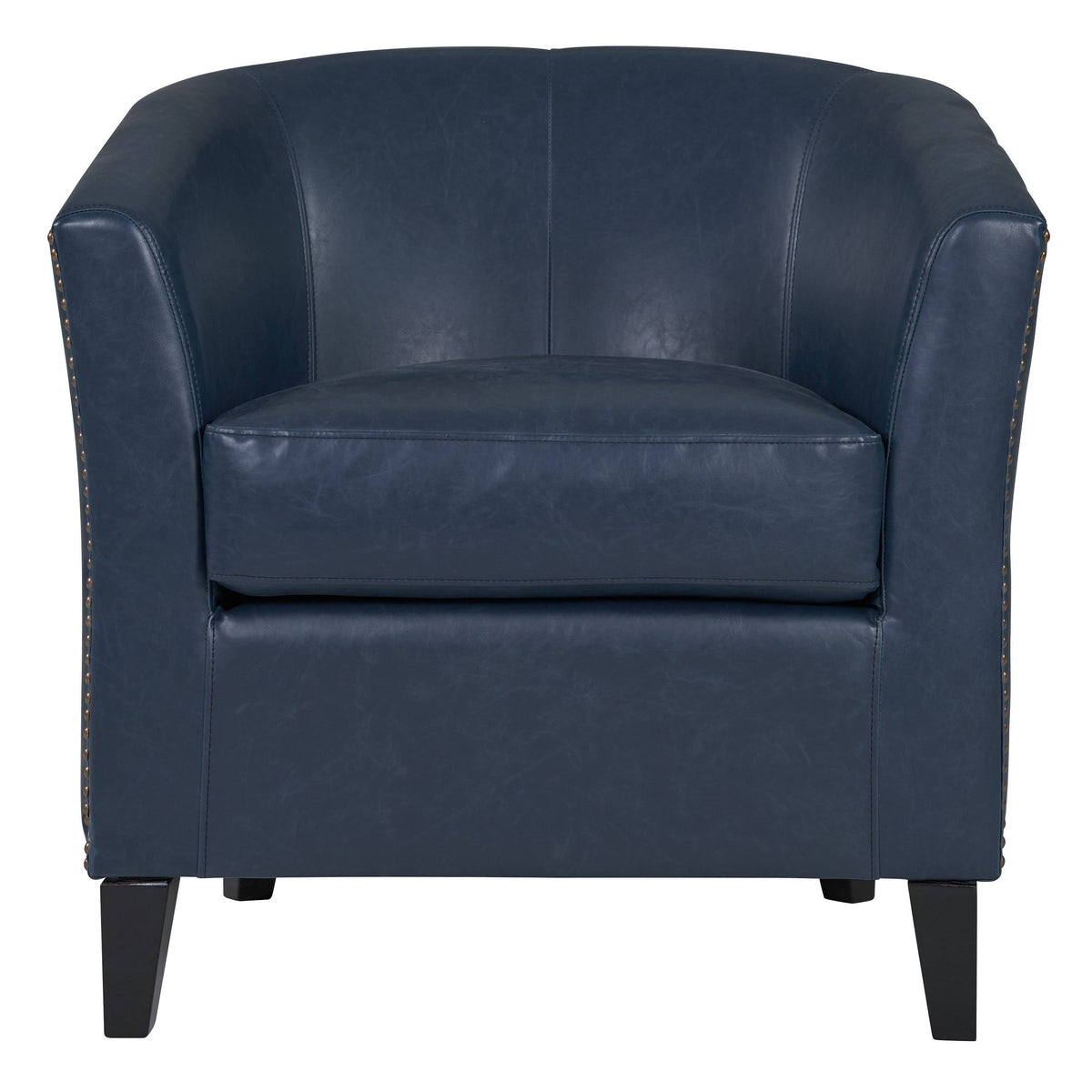Vintage Blue Bonded Leather Tub Chair B257814
