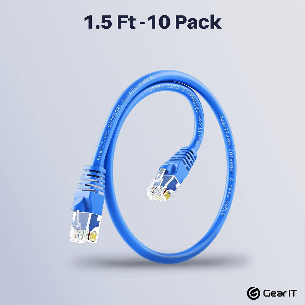 Cat6 Ethernet Cable 1 ft 50-Pack Blue F8879
