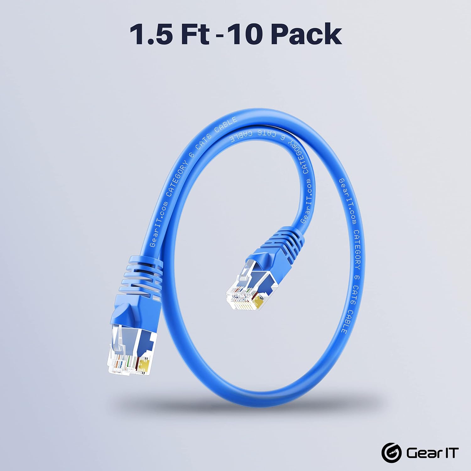Cat6 Ethernet Cable 1 ft 50-Pack Blue F8879