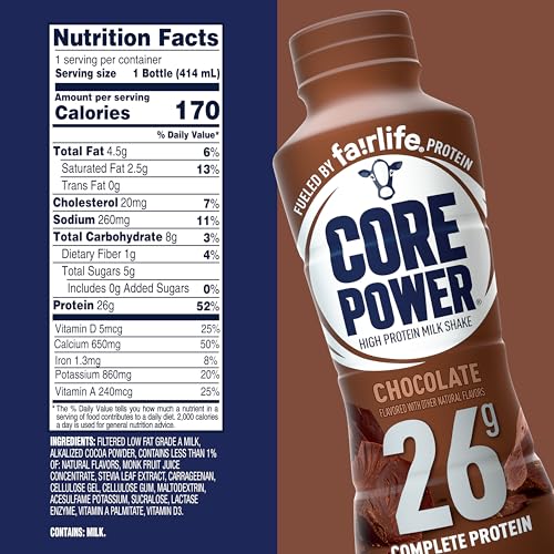 Chocolate 26g Protein Shake, 14oz, 12 Pack W23904