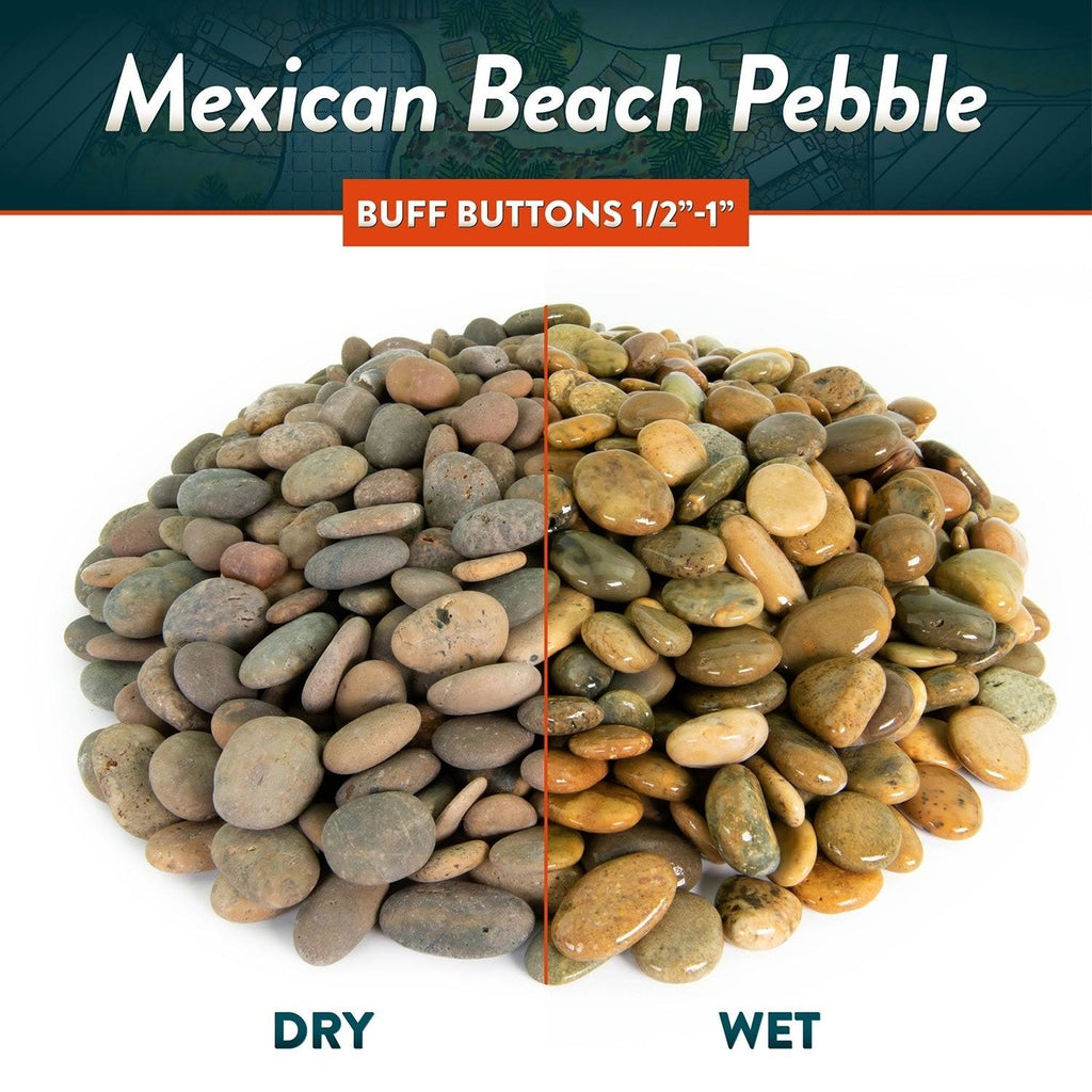 Mexican Beach Pebbles 40 lbs Smooth Round Stones R99051