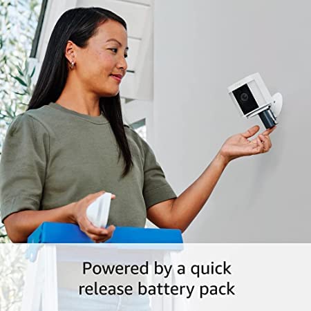 White Battery Spotlight Cam with Two-Way Talk and Color Night Vision T288