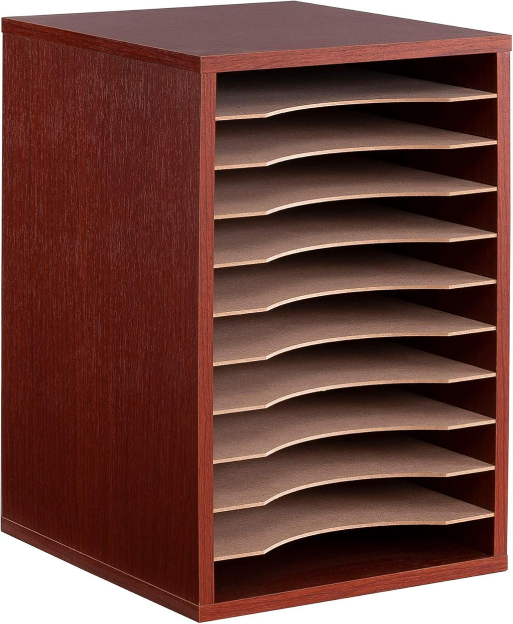 Gray 11 Compartment Vertical Desktop Sorter D174