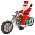 7.5 FT Inflatable Santa Claus Riding a Motorcycle with LED Lights E940