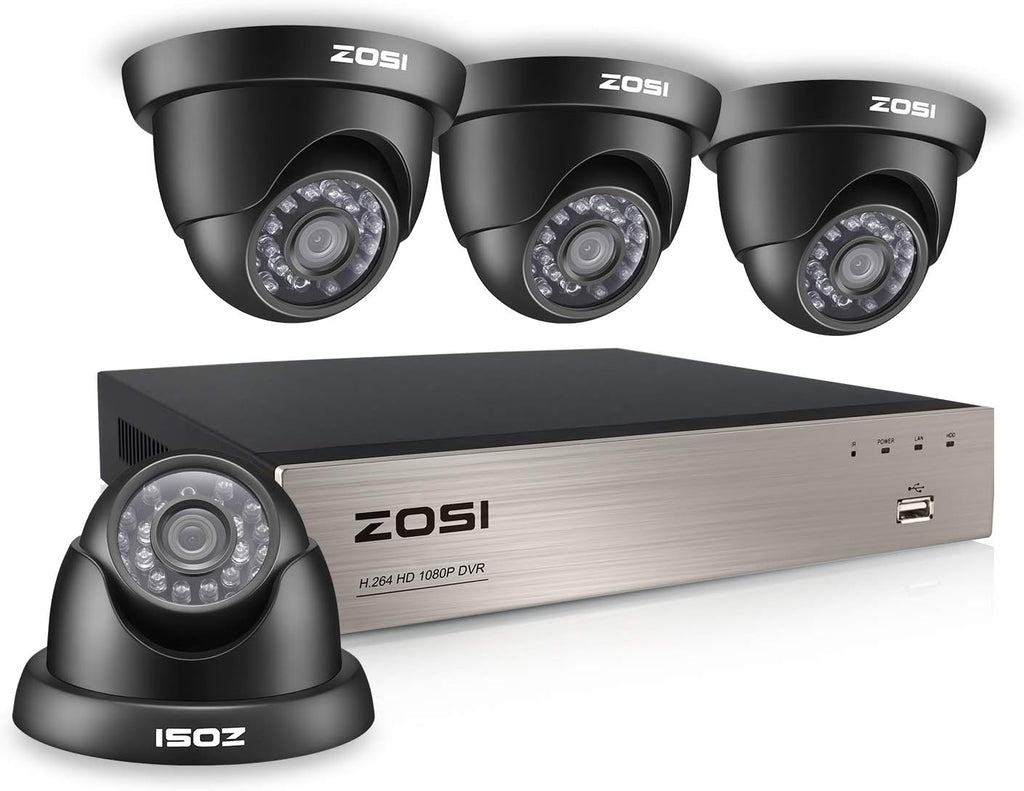 8 Channel 1080P HD-TVI Surveillance DVR with 4pcs 1080P HD Dome Cameras K853320