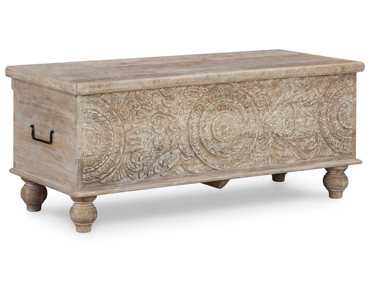 Beige Storage Bench C270530