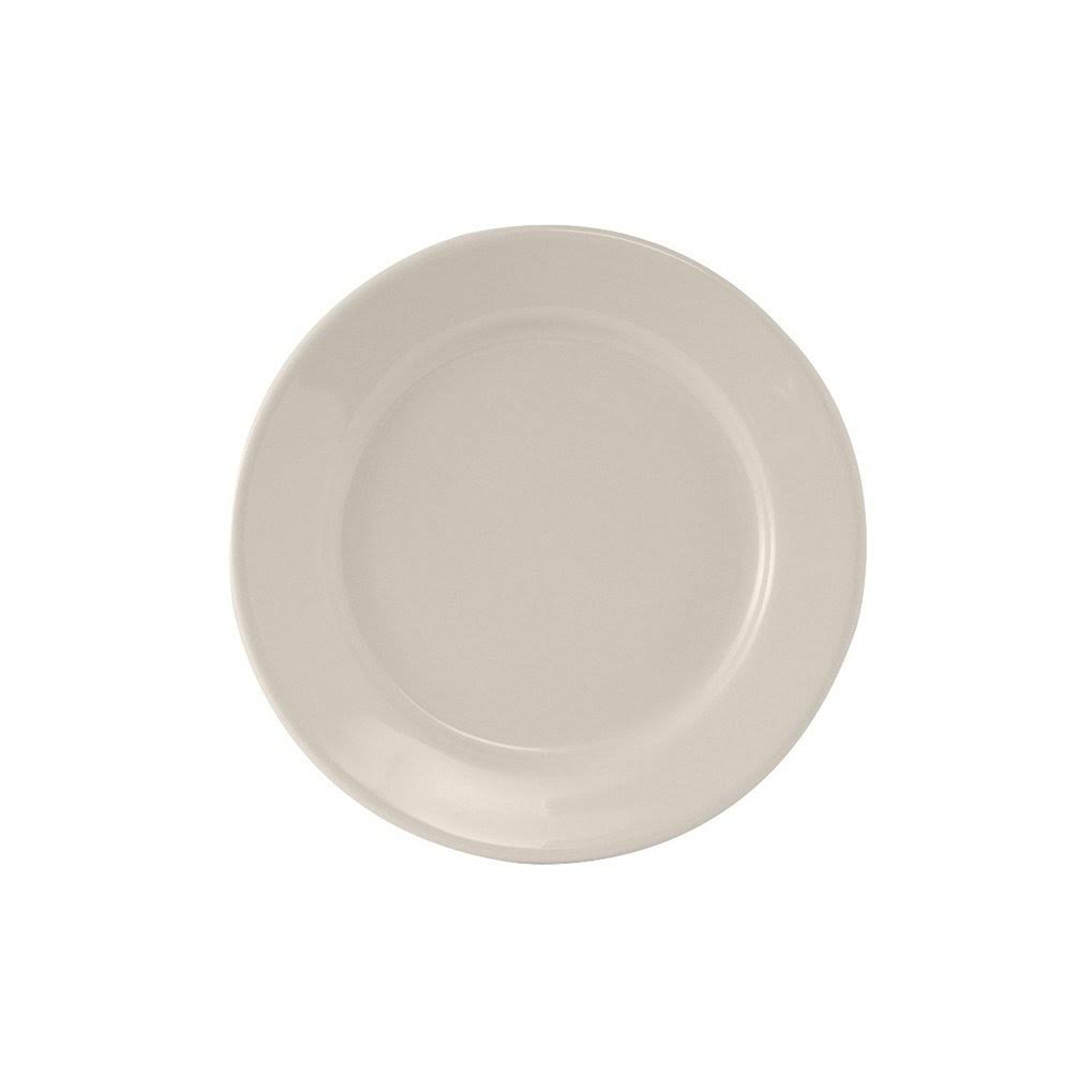 Case of 36 Eggshell American White Plate Wide Rim B5696