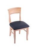 Allante Dark Blue Seat Chair with Natural Finish Q196130