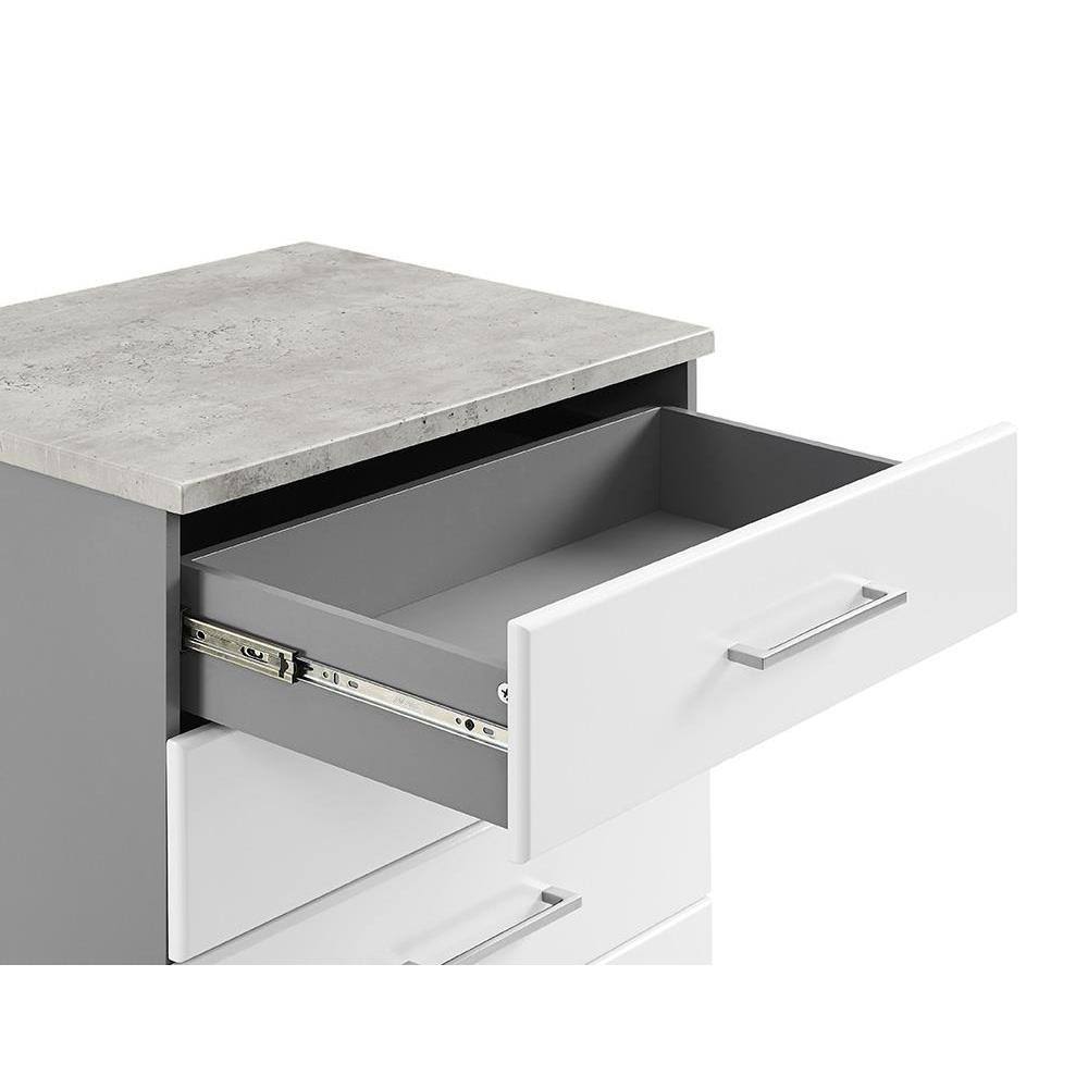 White 4 Drawer Base Cabinet T547212