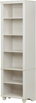 White Wash 6-Shelf Storage Bookcase P6069