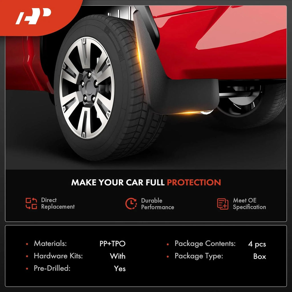 Set of 4 Mud Flaps with Hardware Kits Y38262