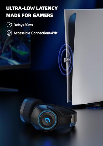 Midnight Blue Wireless Gaming Headset with Noise Canceling Microphone A314957