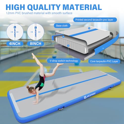 Inflatable Gymnastics Air Mat Tumble Track with Air Pump H758723