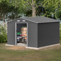6x4 Ft Outdoor Storage Shed Black J338006
