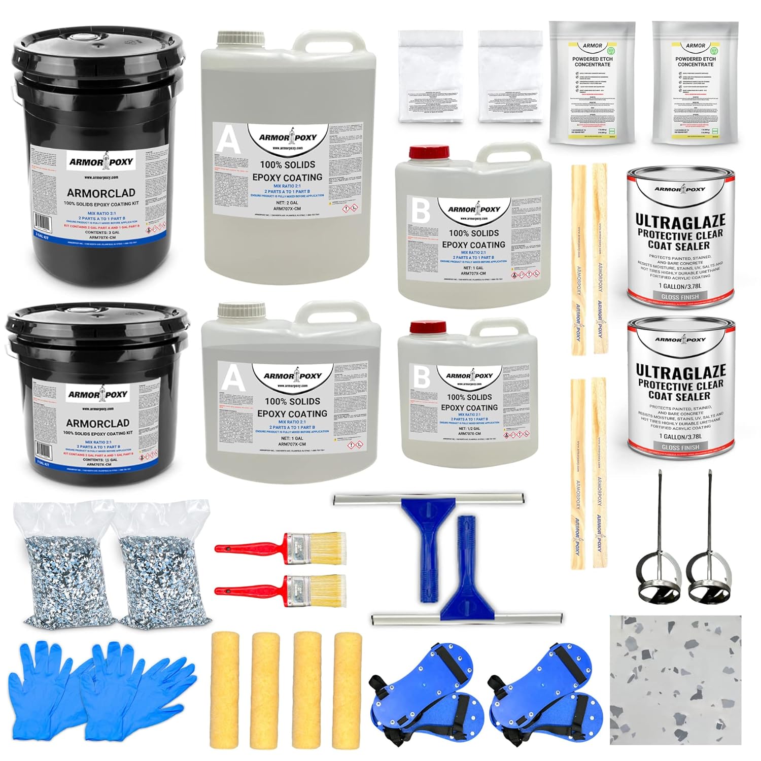 28-Pc 2 Part LT Gray Epoxy Coating Kit O5134