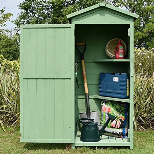 Brown Wooden Garden Shed with 3 Shelves V552
