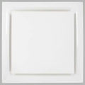 White Plastic Plaque Diffuser for T-Grid Ceiling, R6 Insulated X7627