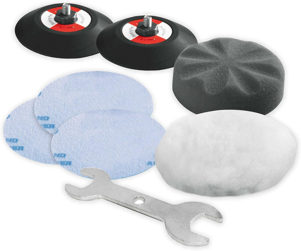 12V Cordless 3" Mini Polisher Tool Set with 2 Li-ion Batteries, Charger, and Accessory Kit G552