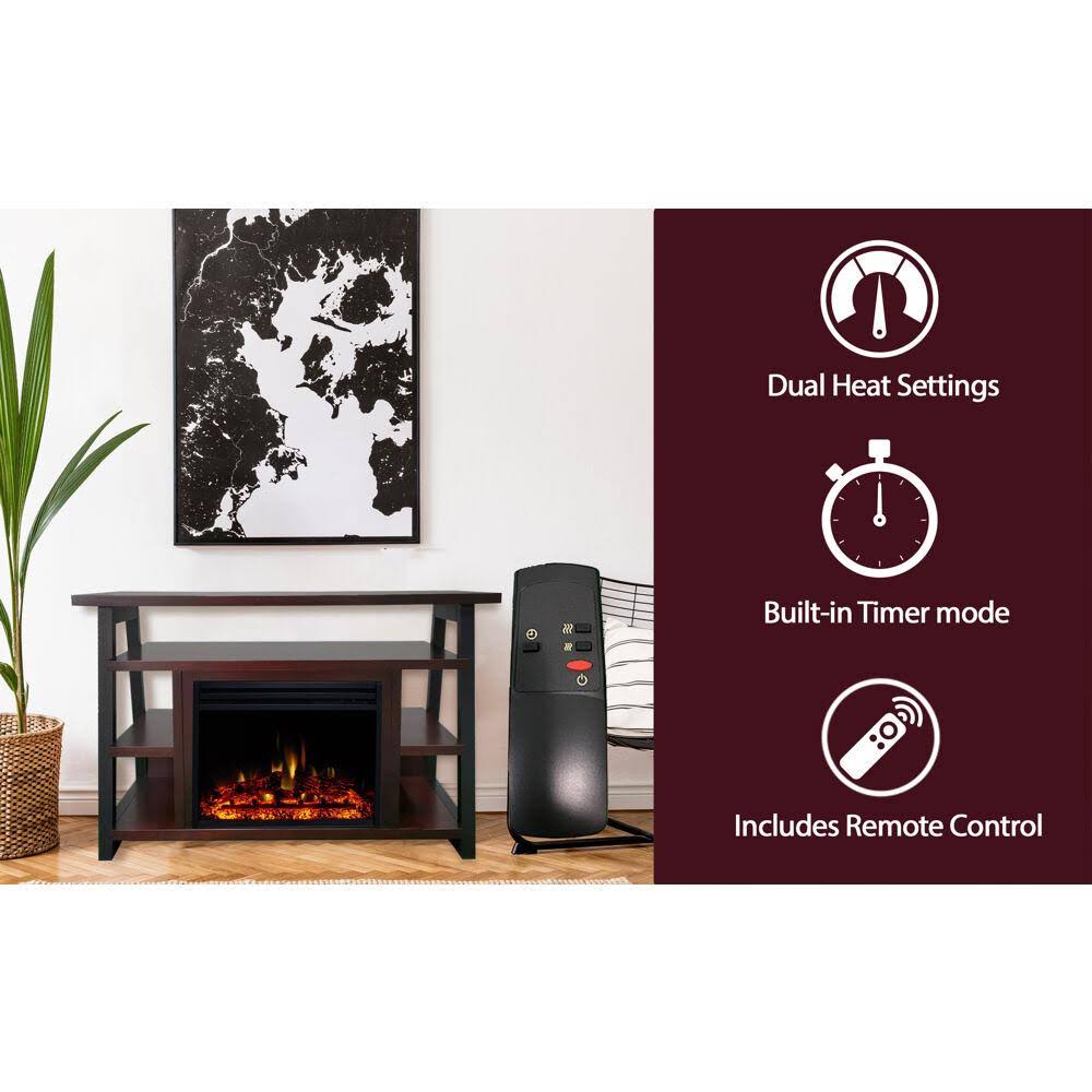 White Electric Fireplace Mantel V2231