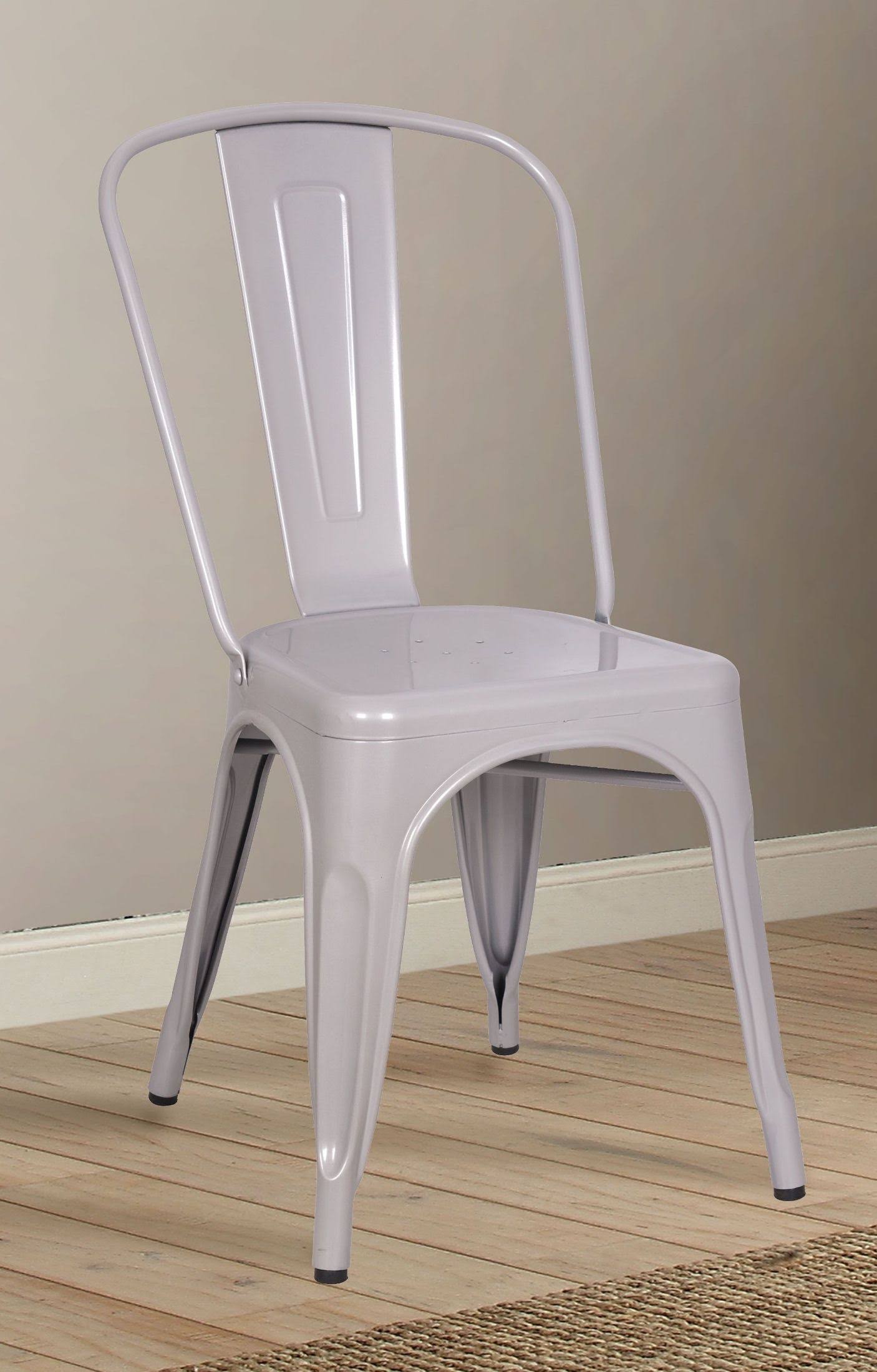 Silver Side Chair Set of 2 V695