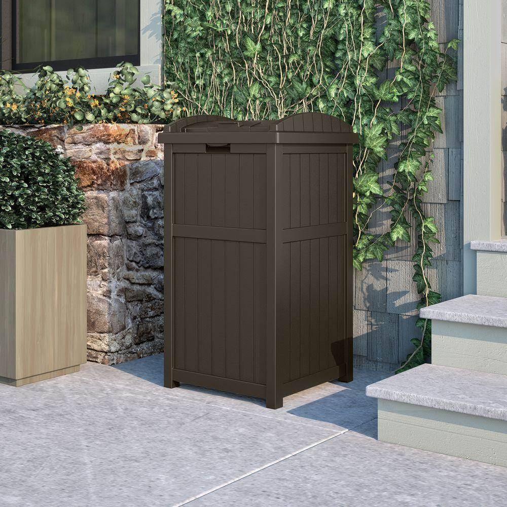 33 Gallon Outdoor Trash Can Bin (2 Pack) M8128