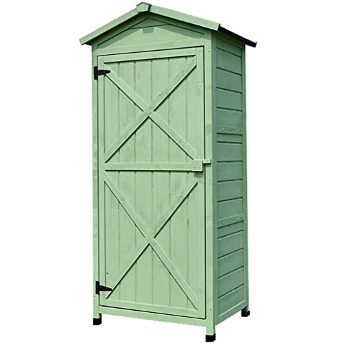 Brown Wooden Garden Shed with 3 Shelves V552