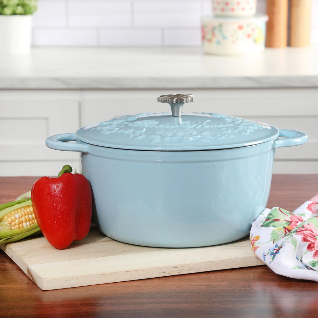Blue Haze Enamel Cast Iron 6-Quart Dutch Oven V33860