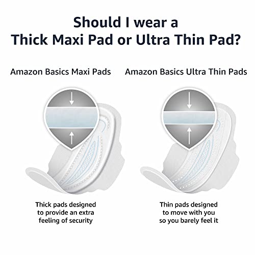 Thick Maxi Pads with Flexi-Wings, Unscented, Size 5, 20 Count L617925