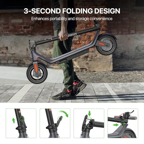 Electric Scooter, 350W, 10in Pneumatic Tires, 10.2AH Battery, 19 Miles Range, 15.5 mph Speed, UL2272 A798