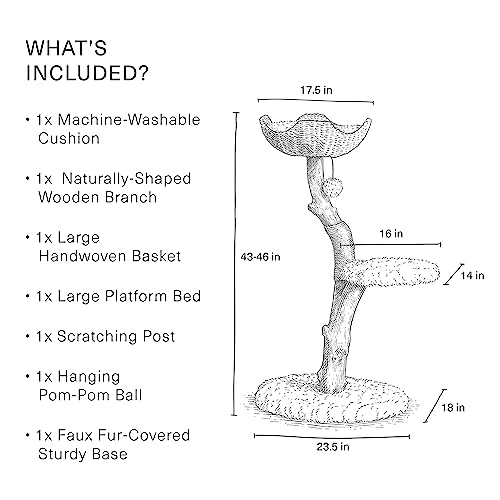 Brown Wooden Cat Tree M3673